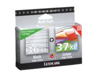 Lexmark 18C2249 Black & Color Ink Cartridge Combo Pack (OEM - 36XL/37XL)