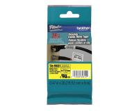 Brother P-Touch GL-100 Label Tape (OEM) 0.47\" - Black Text on Yellow Flexible Tape