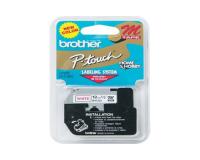 Brother P-Touch PT-100 Label Tape (OEM) 0.5\" x 26.2\' Red Print on White