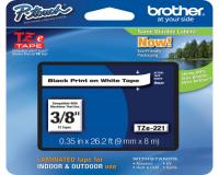 Brother P-Touch PT-1190 Label Tape (OEM) 0.35\" Black Print on White
