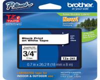 Brother P-Touch PT-1300 Label Tape - 0.7\" Black Print on White