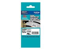 Brother P-Touch PT-1300 Label Tape - Flexible ID (OEM) 3/4\" Black Print on White