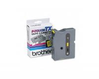 Brother P-Touch PT-400 Label Tape (OEM) 0.94\" Black Text on Yellow Tape