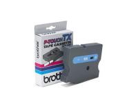 Brother P-Touch PT-4000 Label Tape (OEM) 0.5\" Blue Text on Clear Tape