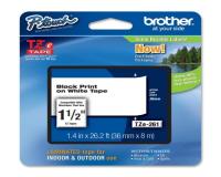 Brother P-Touch PT-530 Label Tape (OEM) 1.5\" Black Print on White