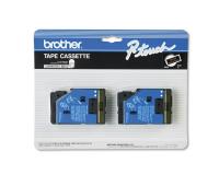 Brother P-Touch PT-6 Label Tape 2Pack (OEM) 0.50\" Gold Print on Black