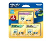 Brother P-Touch PT-80 Label Tapes Value Pack (OEM) 3/8\" Various Colors