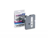 Brother P-Touch PT-PC Label Tape (OEM) 0.47\" White Text on Black Tape