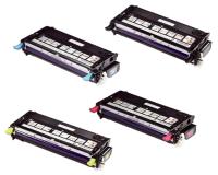 Dell 3130cn Color Laser Printer OEM Toner Cartridge Set - Black, Cyan, Magenta and Yellow
