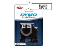 Dymo LabelWriter DUO Label Tape (OEM Adhesive) 3/4\" Black Print on White