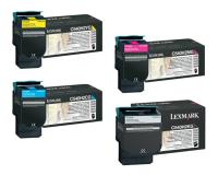 Lexmark C544n Toner Cartridge Set (OEM) Black, Cyan, Magenta, Yellow
