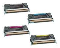 Lexmark C748E Toner Cartridges Set - Black, Cyan, Magenta, Yellow