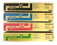 Kyocera Mita TK-897C, TK-897K, TK-897M, TK-897Y Toner Cartridge Set (OEM)