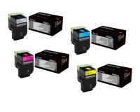 Lexmark CS410DN/DTN/N Toner Cartridge Set (OEM HY) Black, Cyan, Magenta, Yellow