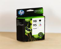 HP PhotoSmart 2575 / 2575v / 2575xi InkJet Printer Ink Combo Pack - Contains both Black and Tri-Color Ink Cartridges