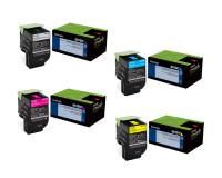 Lexmark 80C1SK0, 80C1SC0, 80C1SM0, 80C1SY0 Toner Cartridge Set (OEM)