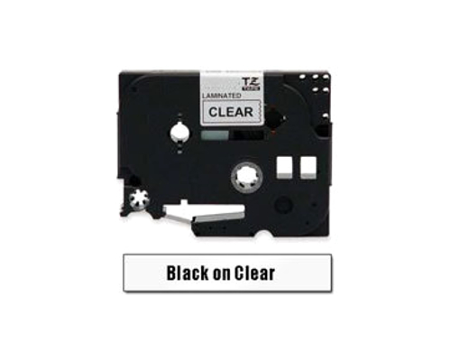 Generic Toner Black-on-Clear-Label-Tape-Brother-P-Touch-PT-1230P