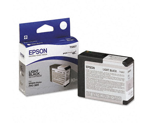Epson Part # T580700 OEM UltraChrome K3 Light Black Ink Cartridge - 80ml -  T580700-oem