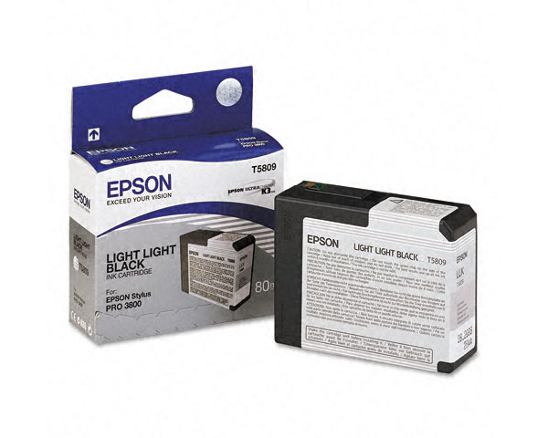 Epson Part # T580900 OEM UltraChrome K3 Light Light Black Ink Cartridge - 80ml -  T580900-oem