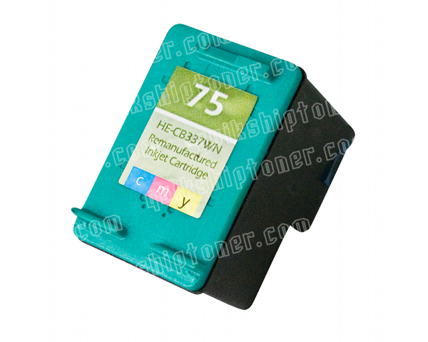 HP 75 TriColor Ink Cartridge (CB337WN) 170 Pages -  Generic Toner, HP-CB337WN-(HP-75)-Tri-Color-InkJet-Cartridge-Comp