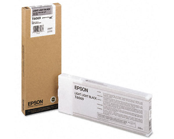 Epson Part # T606900 OEM UltraChrome K3 High Yield Light Light Black Ink Cartridge - 220ml -  T606900-oem