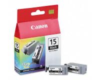 Canon BCI-15 Ink Cartridge OEM Black Twin Pack - 130 Pages (8190A003)