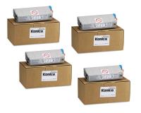 Konica Part # 950183, 950184, 950185, 950186 OEM Toner Cartridge Set (Cyan, Black, Magenta, Yellow)