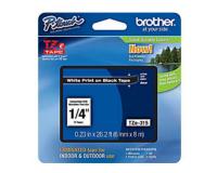 Brother P-Touch PT-1090BK Label Tape (OEM) 0.25\" White Print on Black