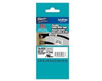 Brother P-Touch PT-2730VP Label Tape - Flexible (OEM) 0.5\" Black Print on White