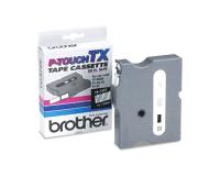 Brother P-Touch PT-30 Label Tape (OEM) 0.5\" White Text on Clear Tape