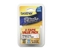 Brother P-Touch PT-55 Label Tape 2Pack (OEM) 0.47\" Black on White
