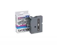 Brother P-Touch PT-PC Label Tape (OEM) 0.47\" Black Text on Red Laminated Tape