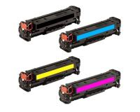 4-Color Set of Toner Cartridges - CF380A, CF381A, CF382A, CF383A