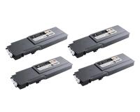 Dell C3760n Toner Cartridges Set - Black, Cyan, Magenta, Yellow