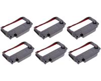 Epson TM-300 Black/Red Ribbon Cartridges 6Pack