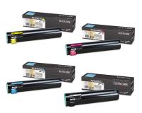 Lexmark XC940e Toner Cartridge Set (OEM) Black, Cyan, Magenta, Yellow