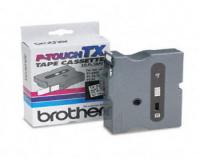 Brother TX-2411 Label Tape (OEM) 3/4 Black on White\"