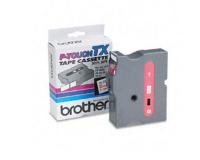 Brother TX-2521 Tape Cassette (OEM) 1 Red on White\"