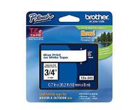 Brother TZe-243 Label Tape (OEM) 3/4 Blue on White\"