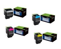Lexmark 70C1XK0, 70C1XC0, 70C1XM0, 70C1XY0 Toner Cartridge Set (OEM)