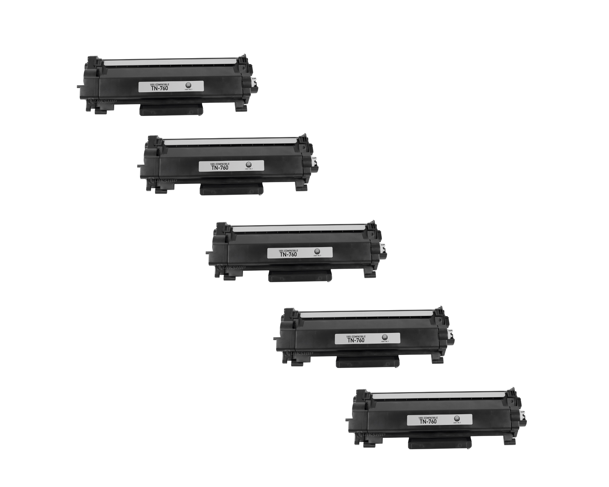 Brother MFC-L2750DW XL Toner Cartridges 5Pack - 3,000 Pages Ea -  Generic Toner, toners-5pack-Brother-MFC-L2750DW-XL