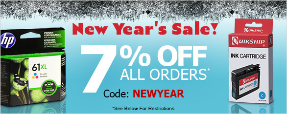 New Year's Sale! 7% off all orders